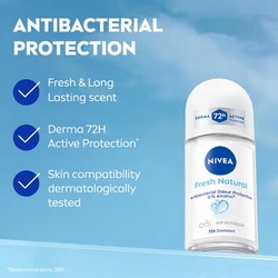 Nivea Fresh Natural Antibacterial 72hrs Deodorant 50ml